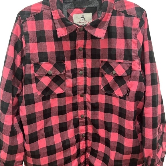 Legendary Whitetails Flannel Plaid Button Down  fur faux Lining Shirt Si… - Picture 4 of 11